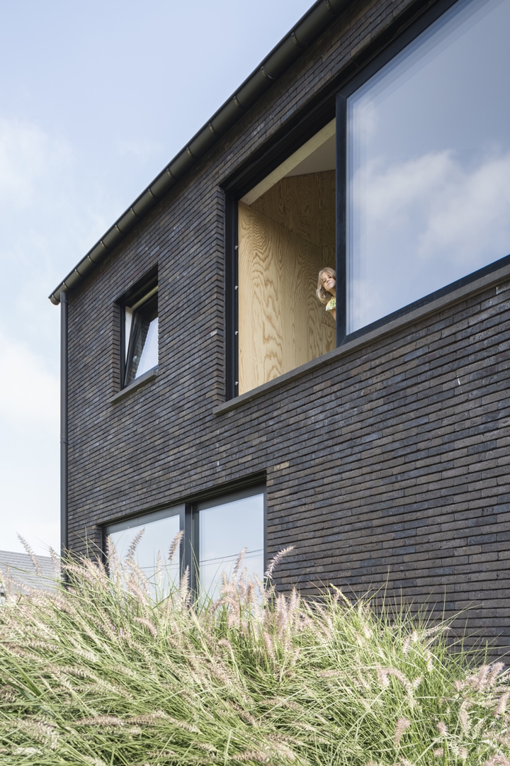Gevelstenen Bruin Herning Woning Architect