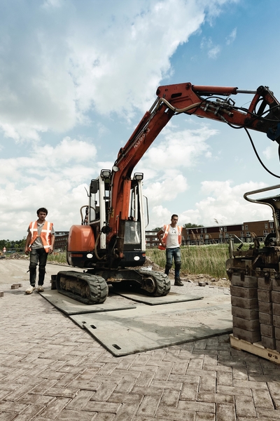 Mechanische pakketten met gebakken klinkers