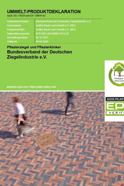 EPD Umwelt-Produktdeklaration - Pflaster
